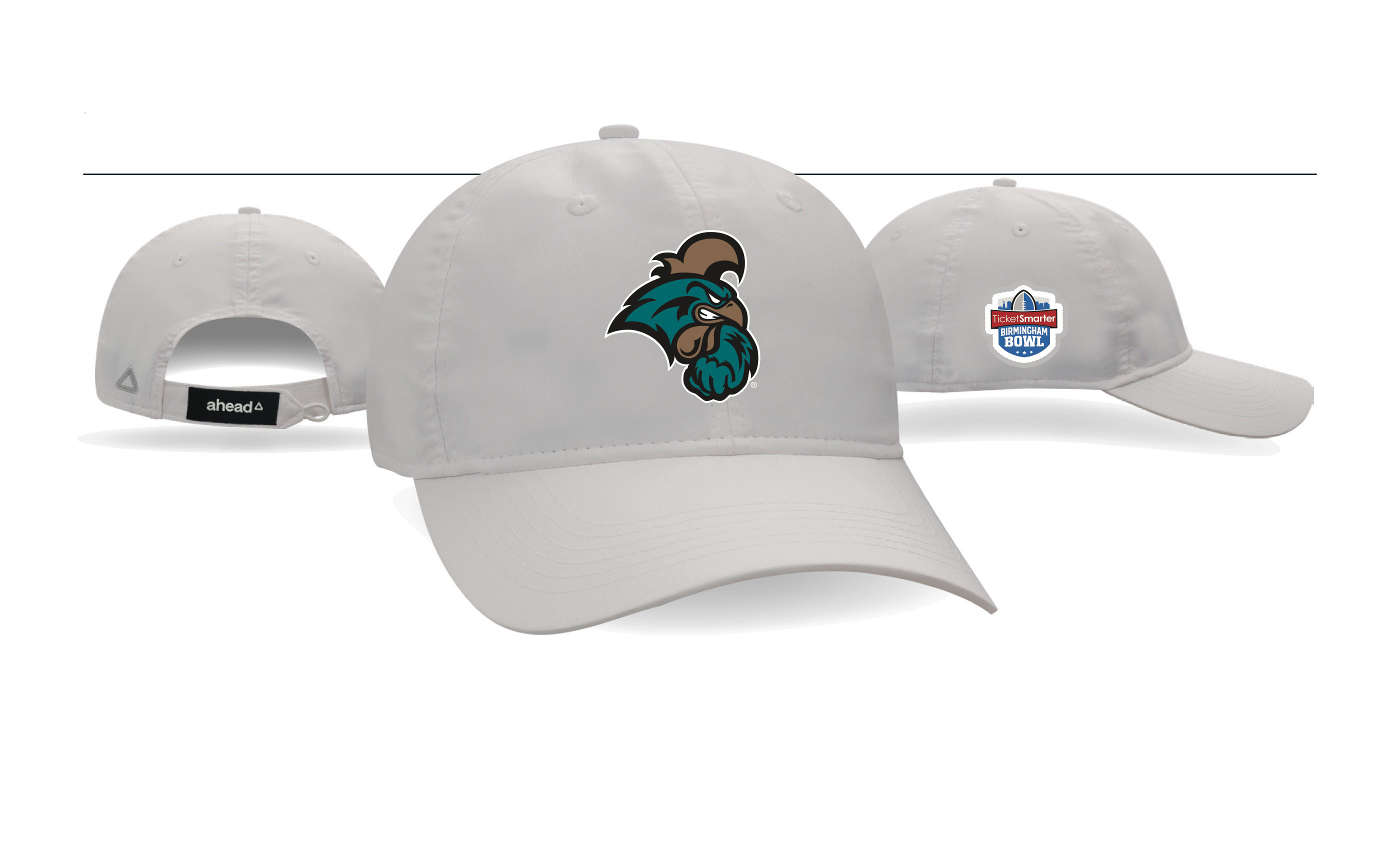 Birmingham Bowl Coastal Carolina Logo White Cap