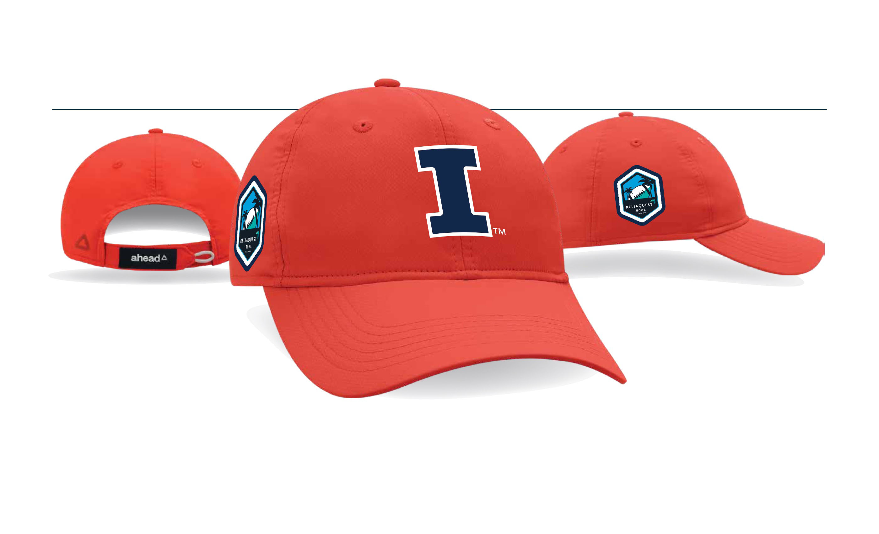 RELIAQUEST BOWL Illinois Logo Orange Cap