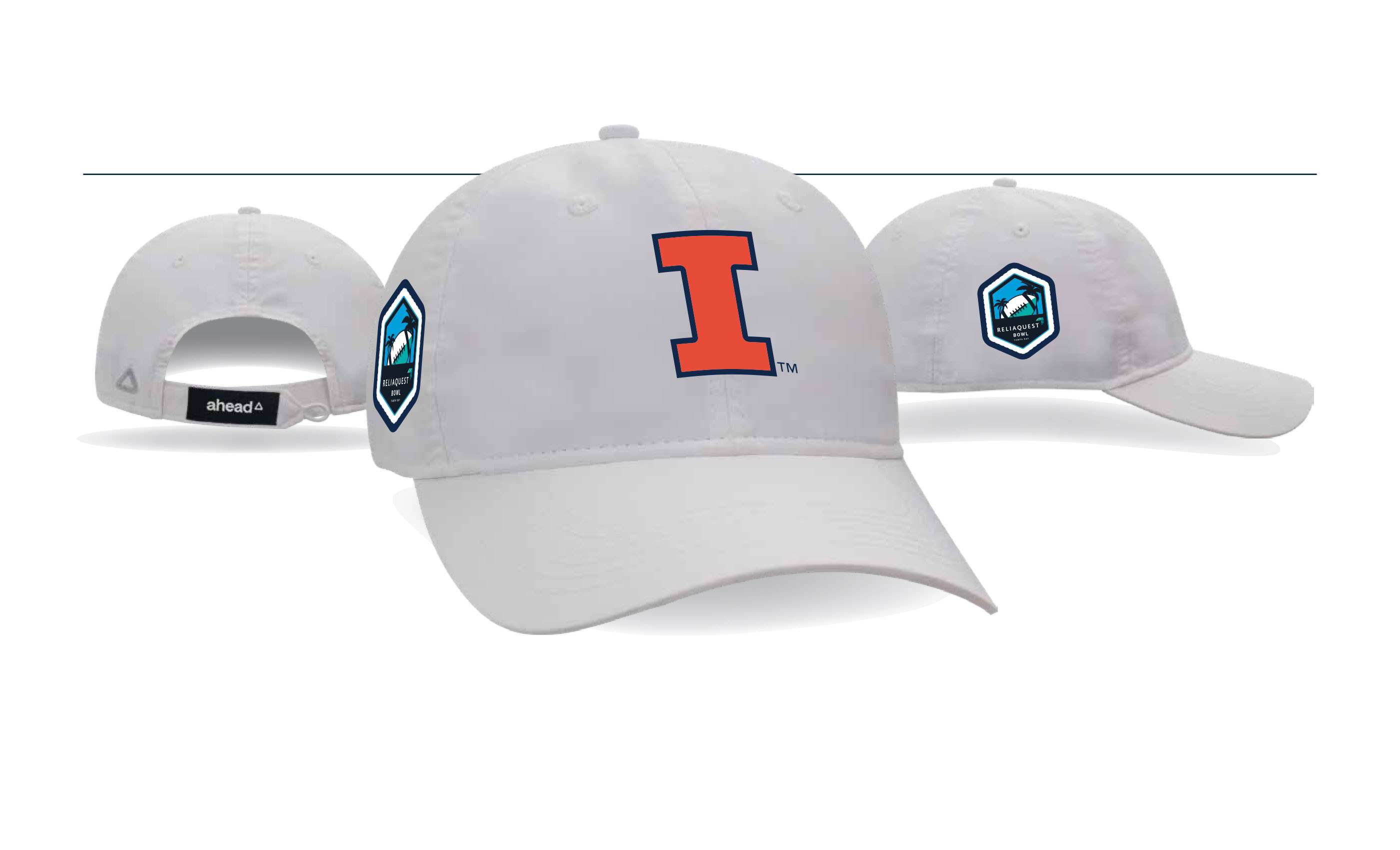 RELIAQUEST BOWL Illinois Logo White Cap