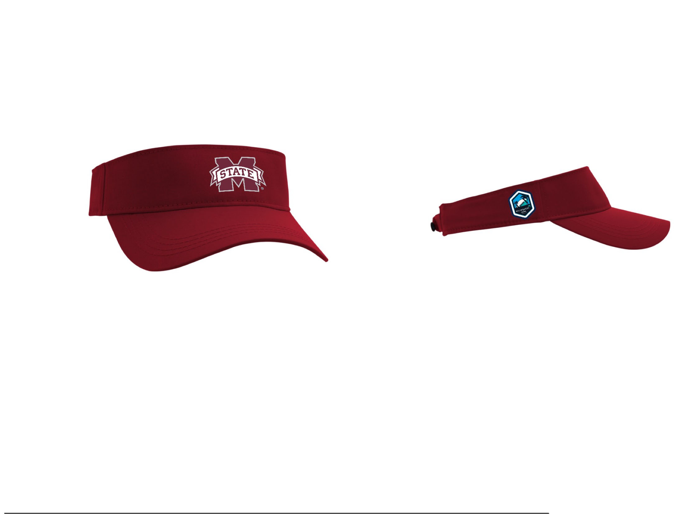 ReliaQuest Bowl Mississippi State visors - Red
