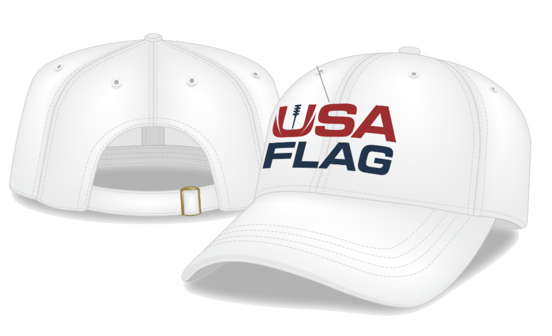 USA Flag Cap - White