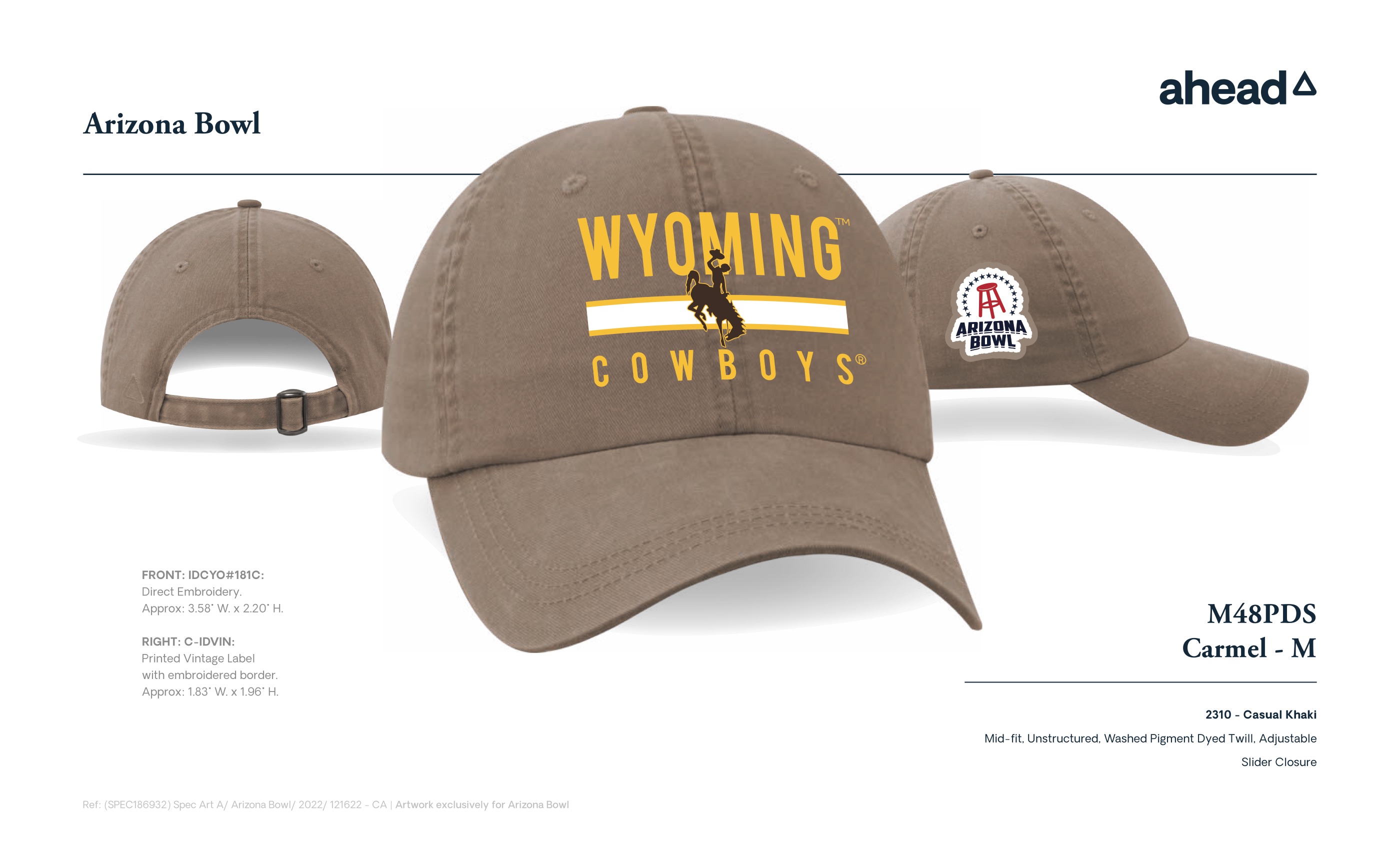 Arizona Bowl Wyoming Stripe Brown Cap