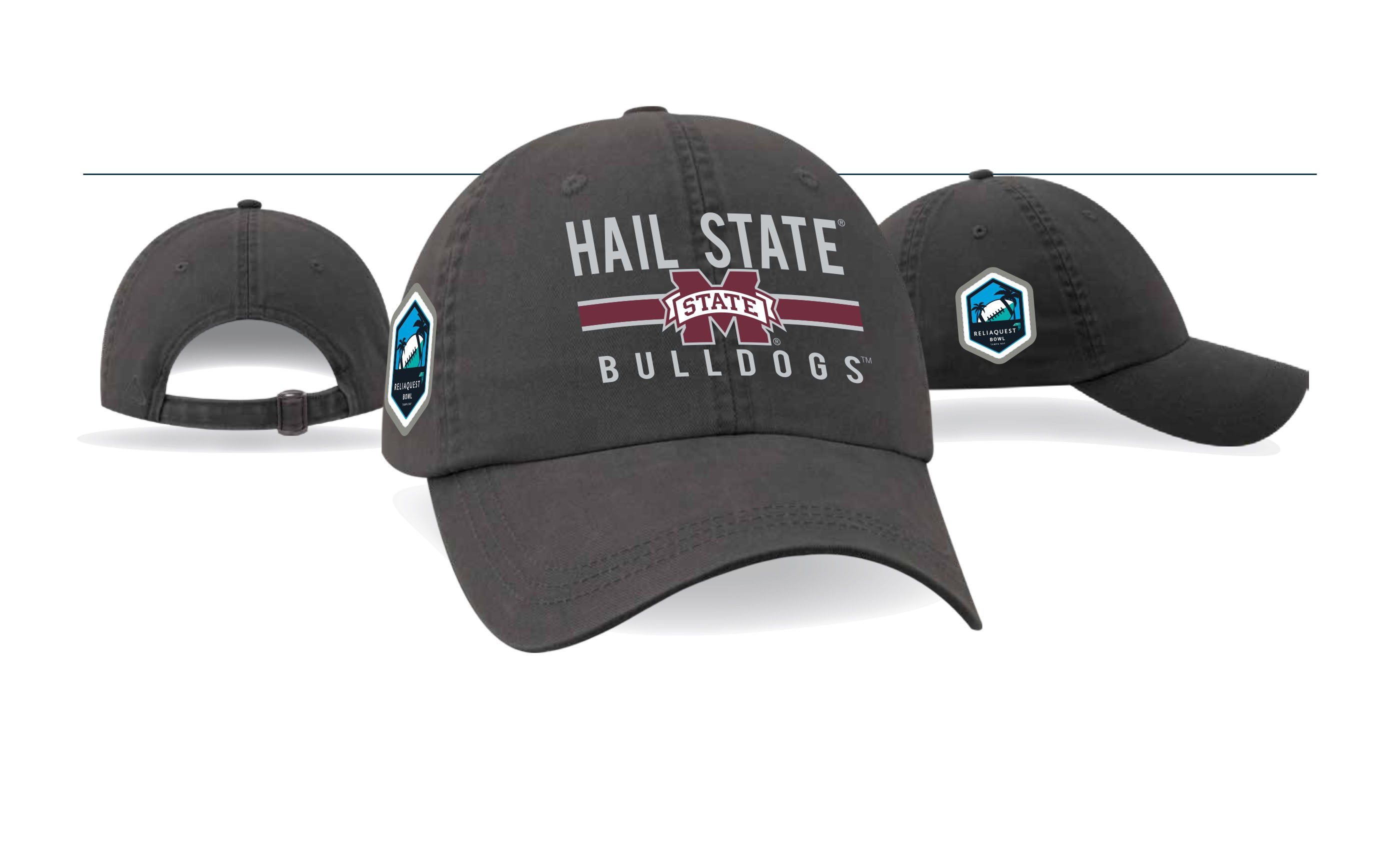 RELIAQUEST BOWL Mississippi State Stripe Black Cap