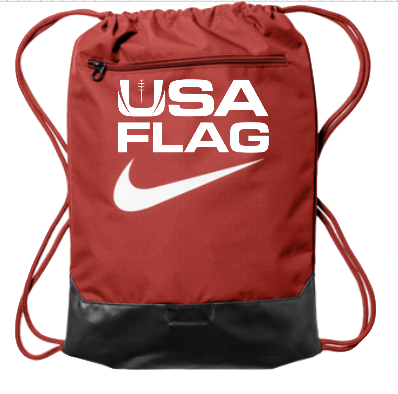 USA Flag Nike Drawstring Pack - University Red