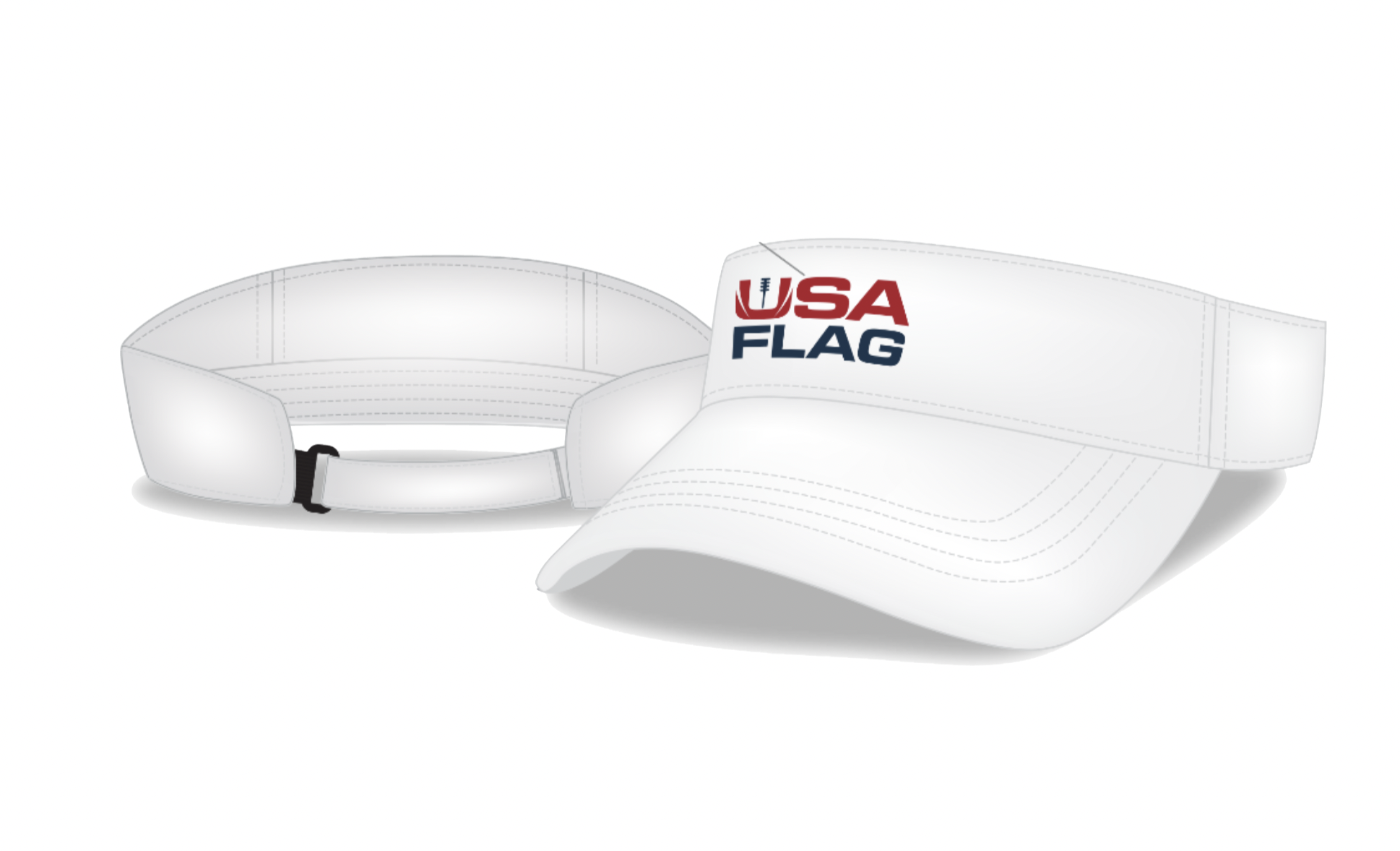 USA Flag Visor - White